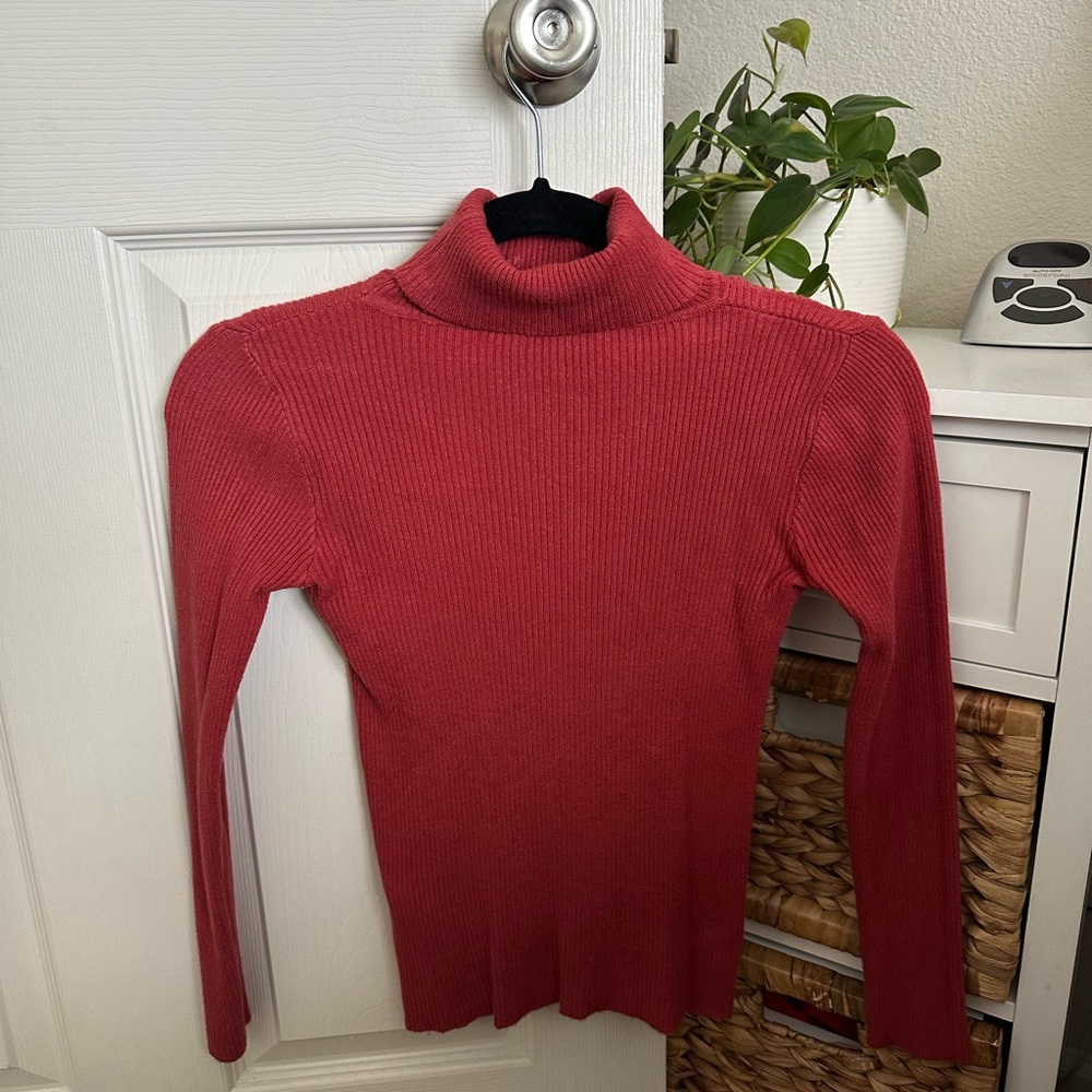 Ribbed Turtleneck Sweater